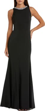 Mac Duggal Embellished Neck Trumpet Gown