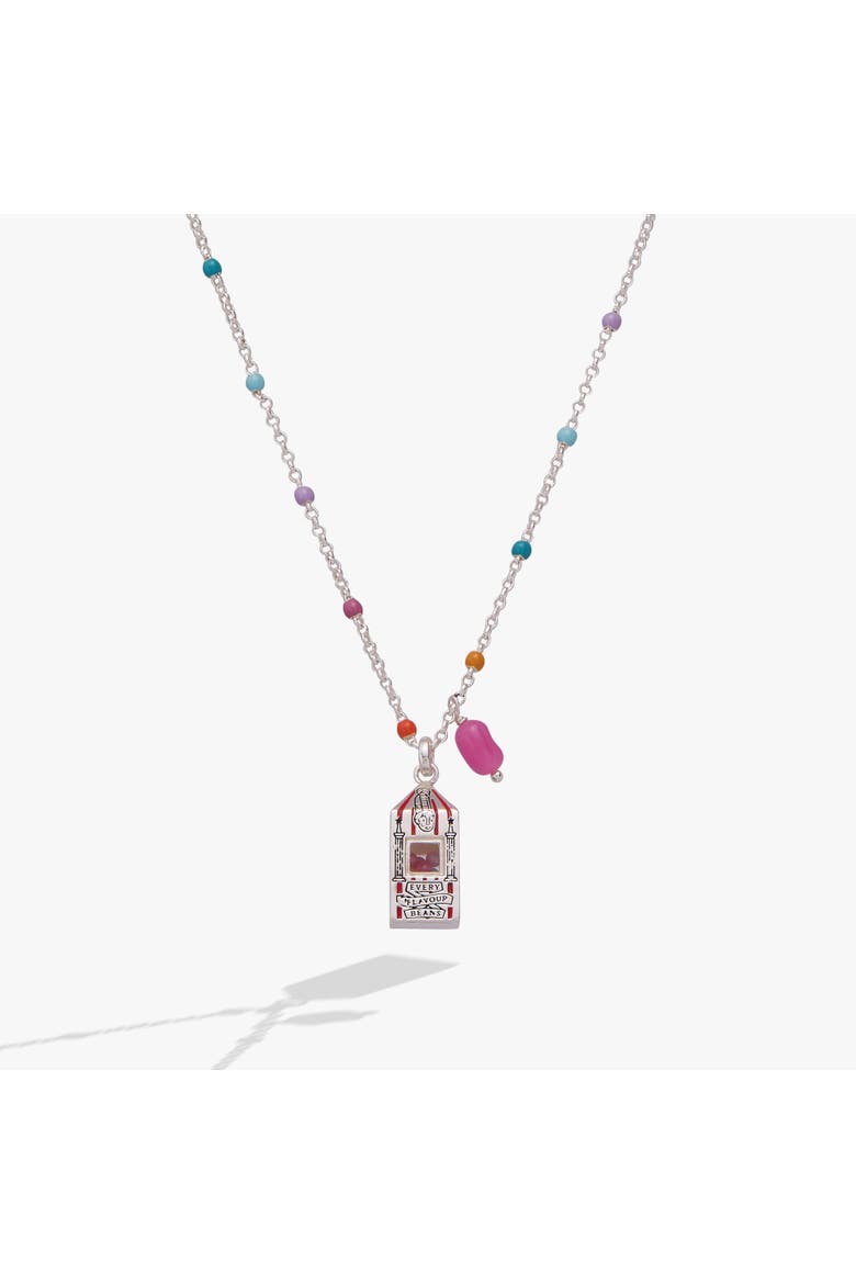 Harry Potter Sweet Nostalgia Bertie Bott's Necklace, Main, color, Silver