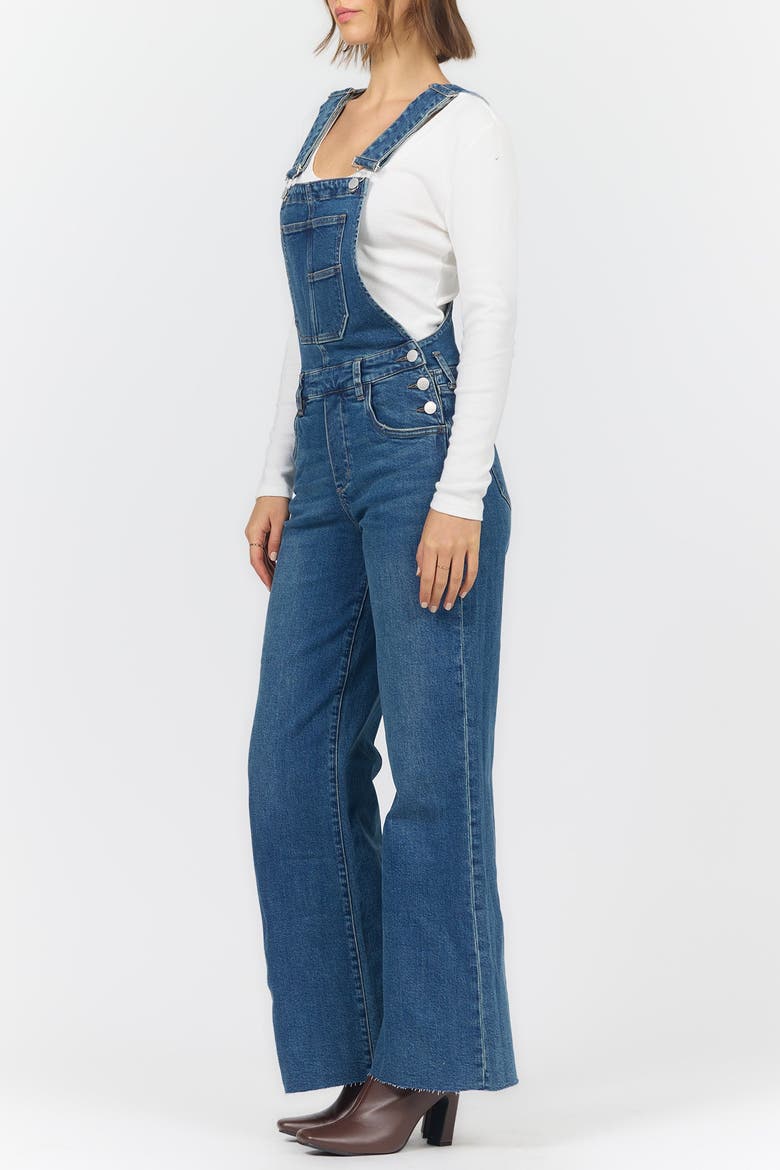 Fiona Denim Overalls Jeans, Alternate, color, Moonglow