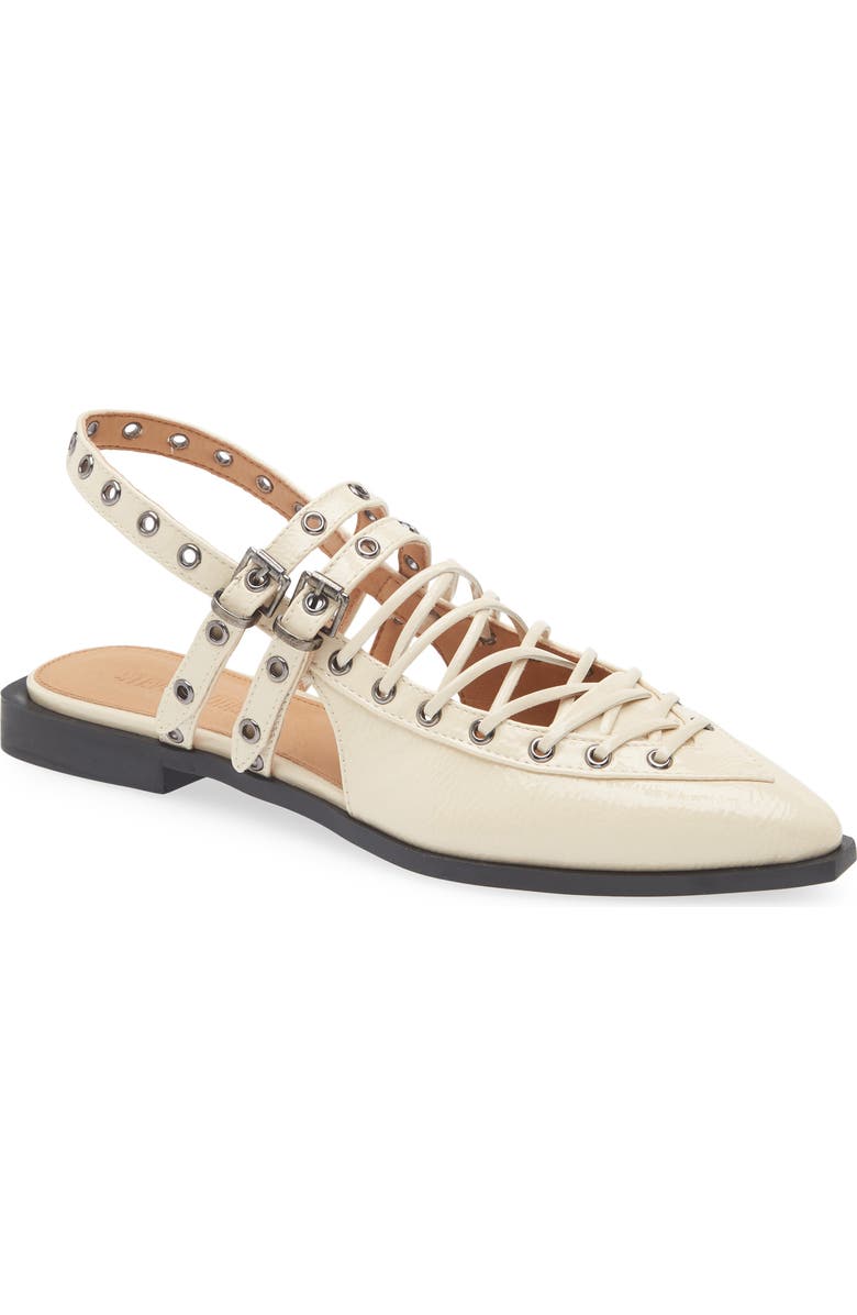 Steve Madden Galanti Slingback Flat, Main, color, Bone Patent