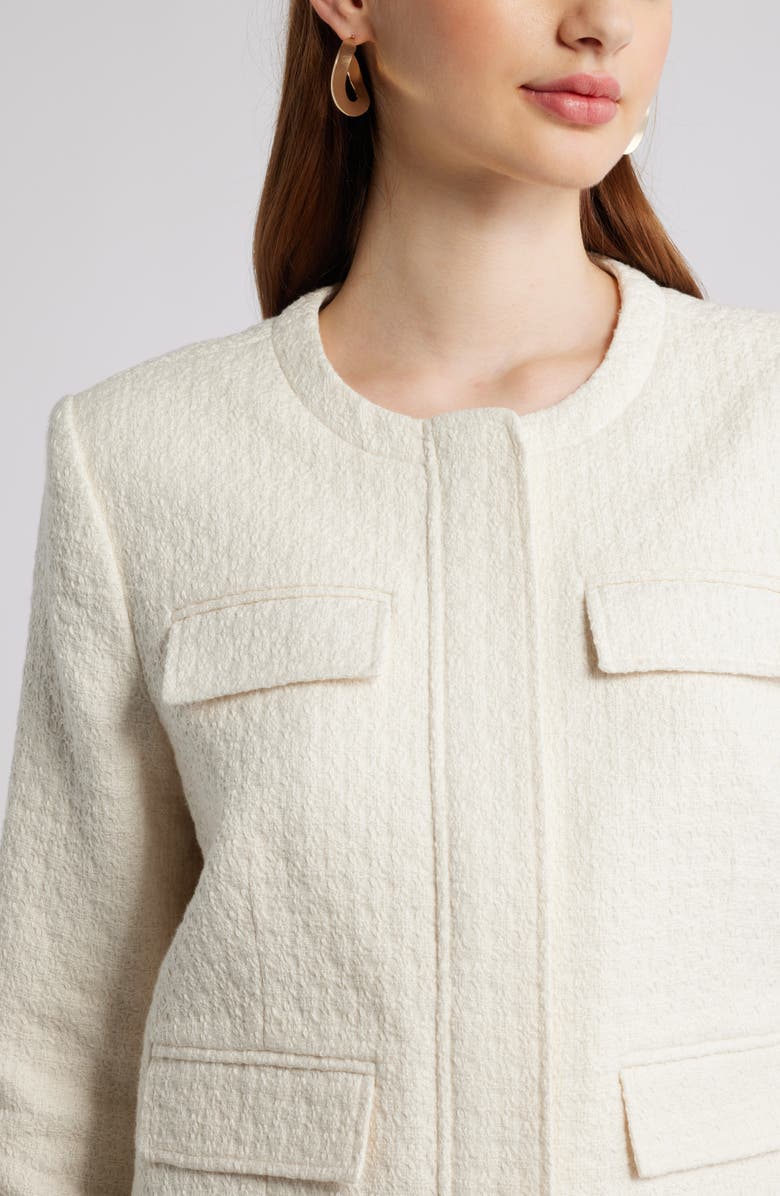 Nordstrom Tweed Jacket, Alternate, color, Ivory