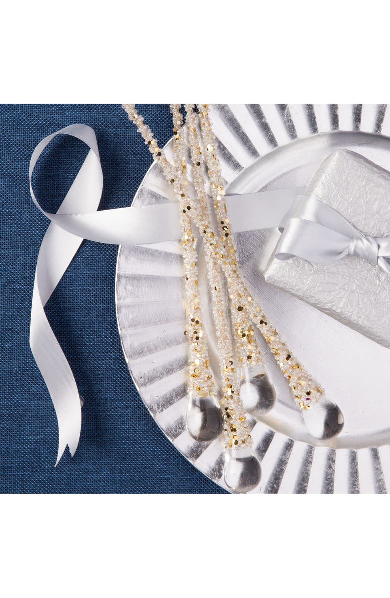 Balsam Hill Icy Teardrops Set of 6 Ornaments, Alternate, color,