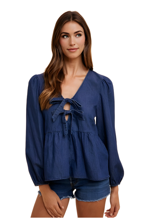 トップス acka peplum loose sweat Women's Soft Long Sleeve Pull Over Ruffled Hem Fashion
