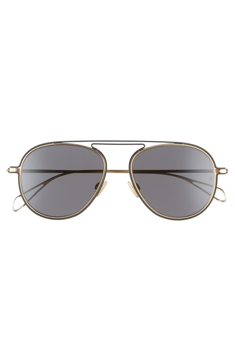 rag & bone 55mm Aviator Sunglasses, Alternate, color, Semi Matte Gold