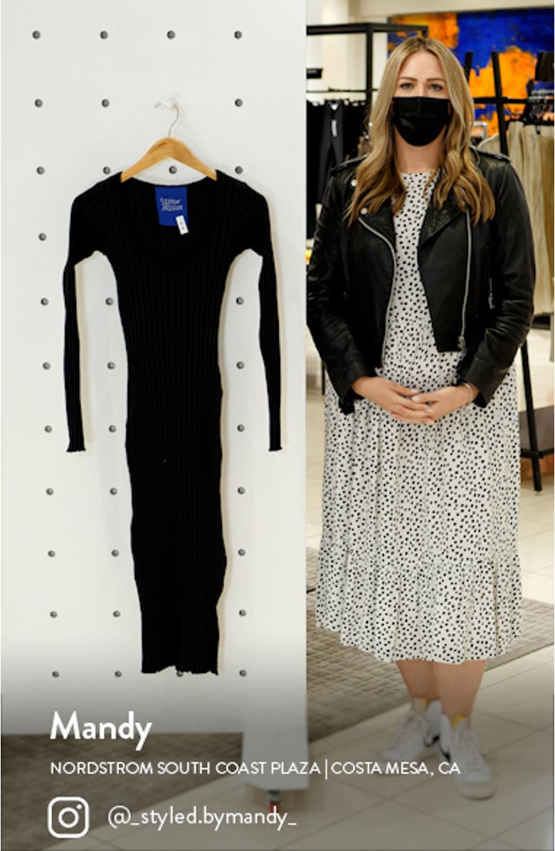 RIB by Simon Miller Noah Side Slit Long Sleeve Midi Dress, sales video thumbnail