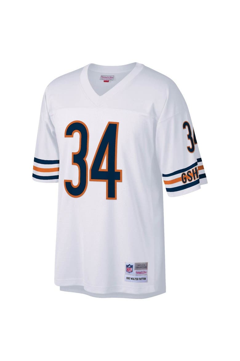 Men's Mitchell & Ness Walter Payton White Chicago Bears Legacy Replica Jersey, Alternate, color, White