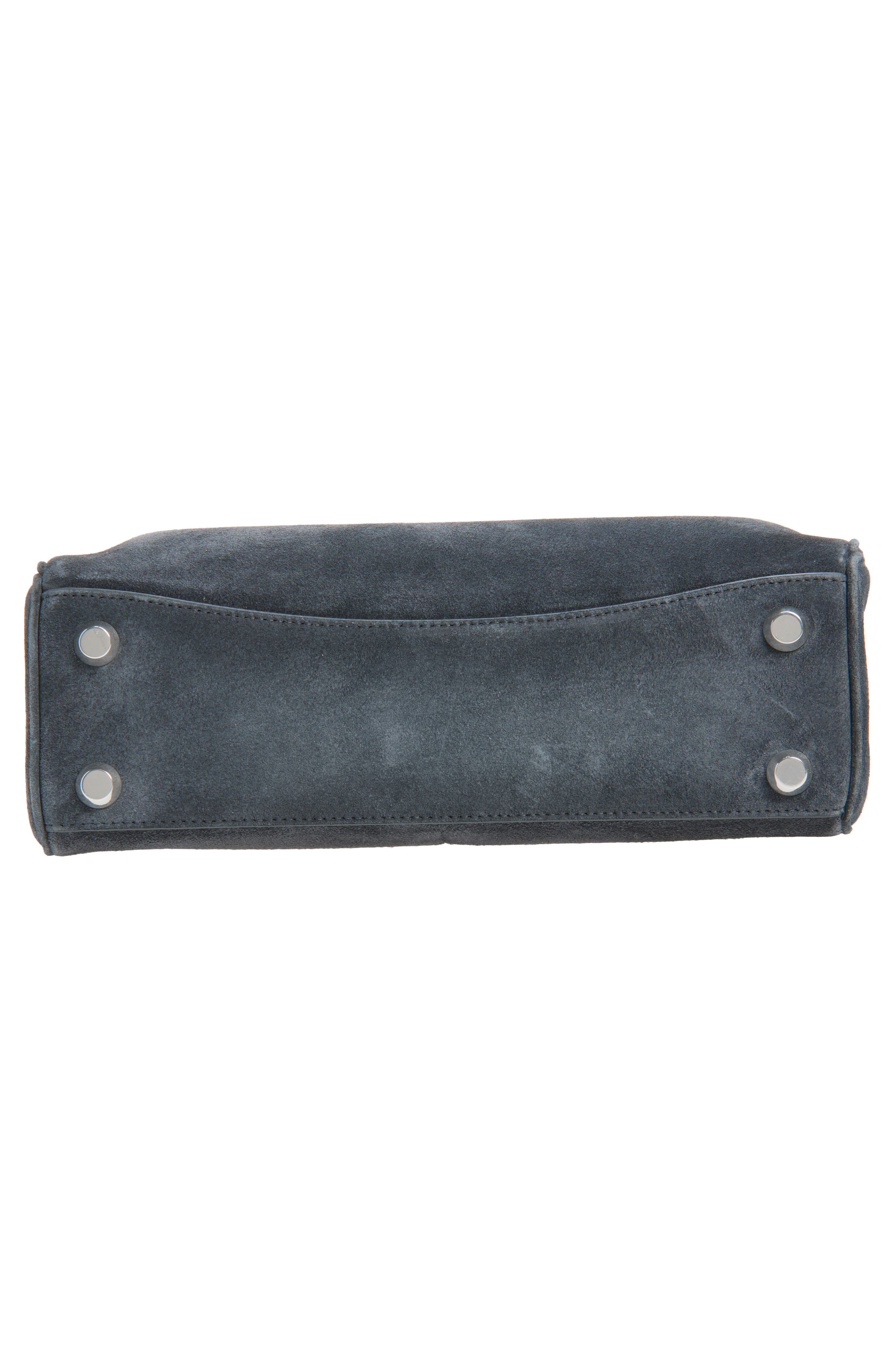 Balenciaga Rodeo Waxed Suede Top Handle Bag, Alternate, color, Storm Grey