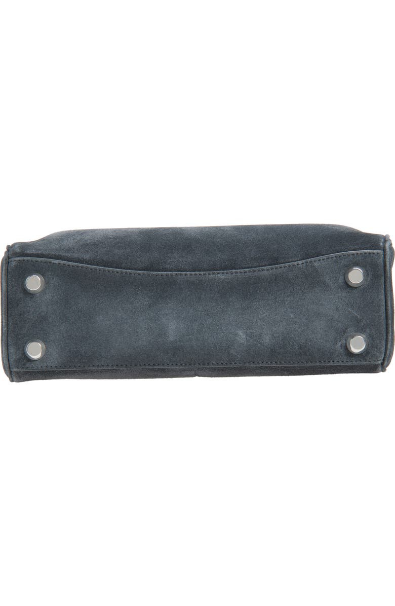 Balenciaga Rodeo Waxed Suede Top Handle Bag, Alternate, color, Storm Grey