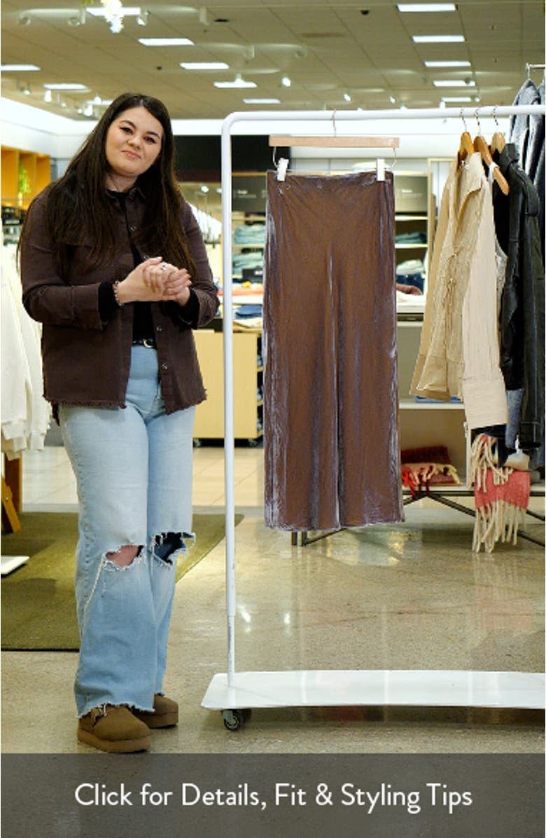 Velvet Maxi Slip Skirt, sales video thumbnail