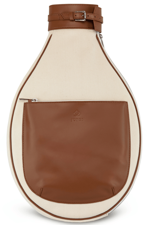 Tennis Racket Backpack in Canvas and Leather