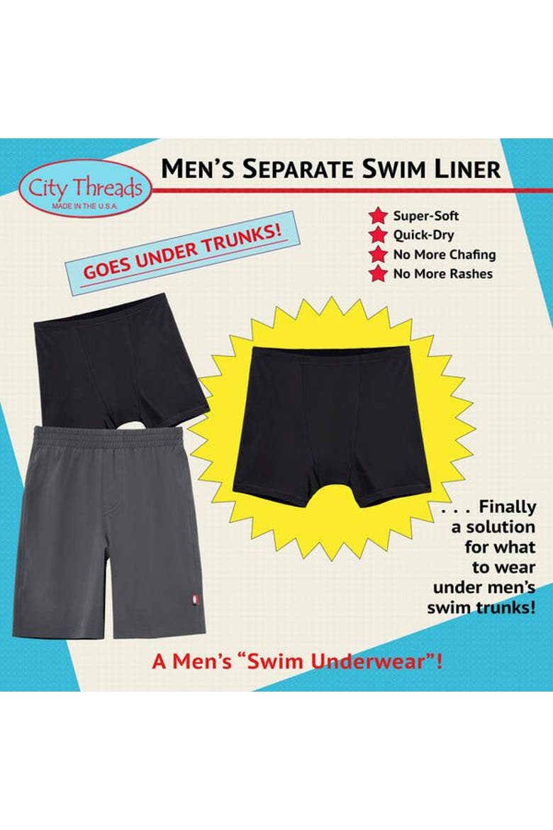Men's Separate Quick-Dry Swim Liner, Alternate, color, White