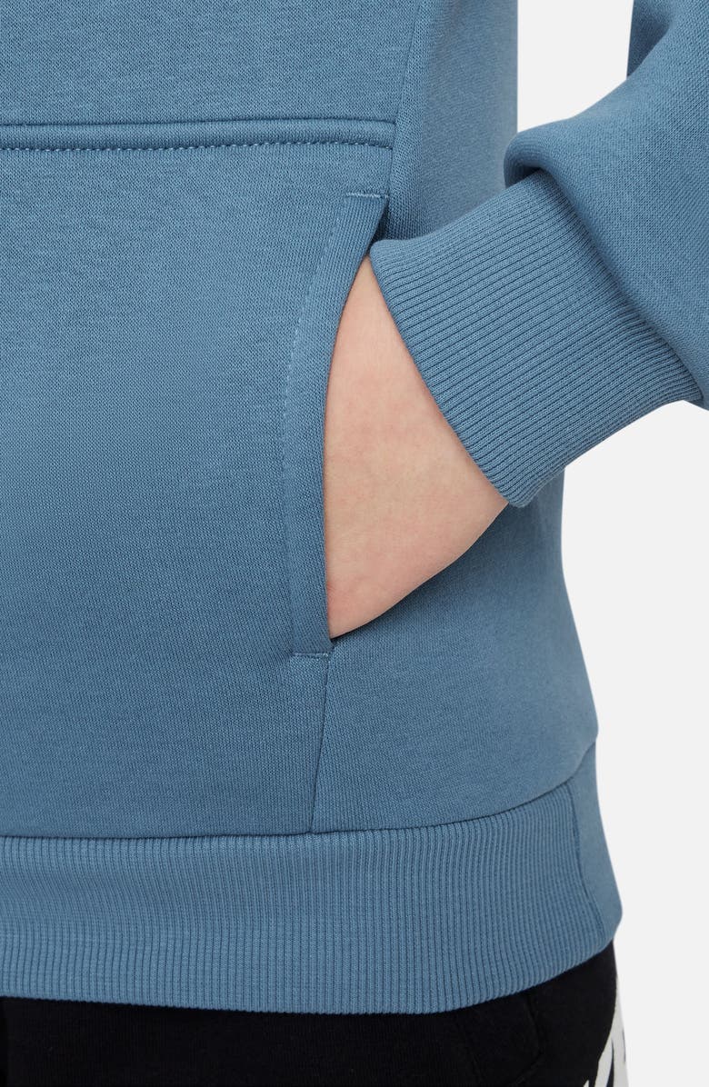 Nike Kids' Club Fleece Hoodie, Alternate, color, Aegean Storm/ White