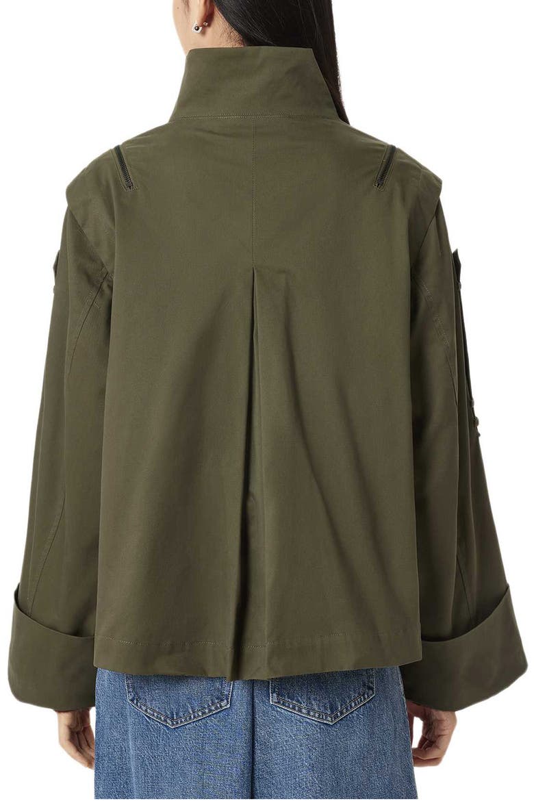 Leighton Cotton Blend Utility Jacket, Alternate, color, DARK KHAKI GREEN