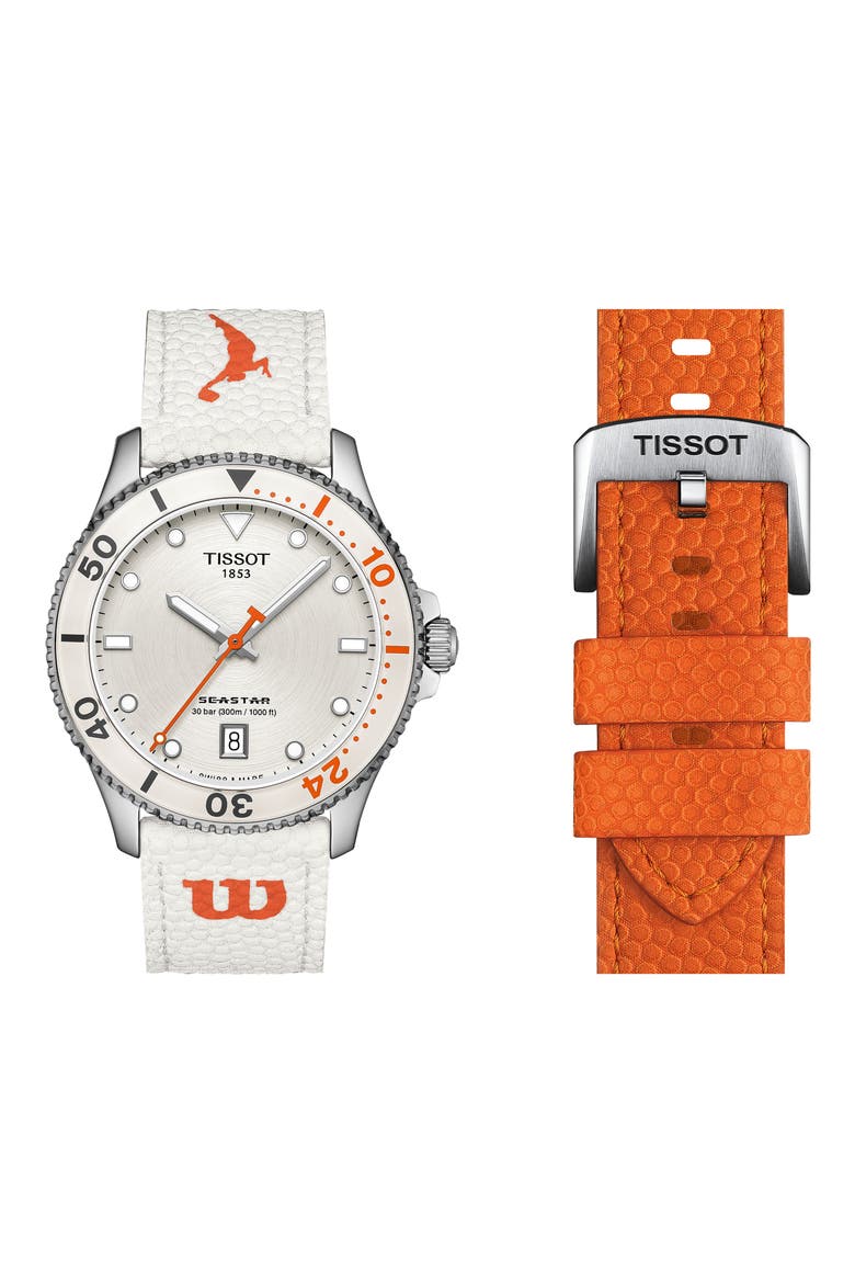 Seastar Wilson WNBA Quartz Watch, 40mm, Main, color, STAINLESS STEEL