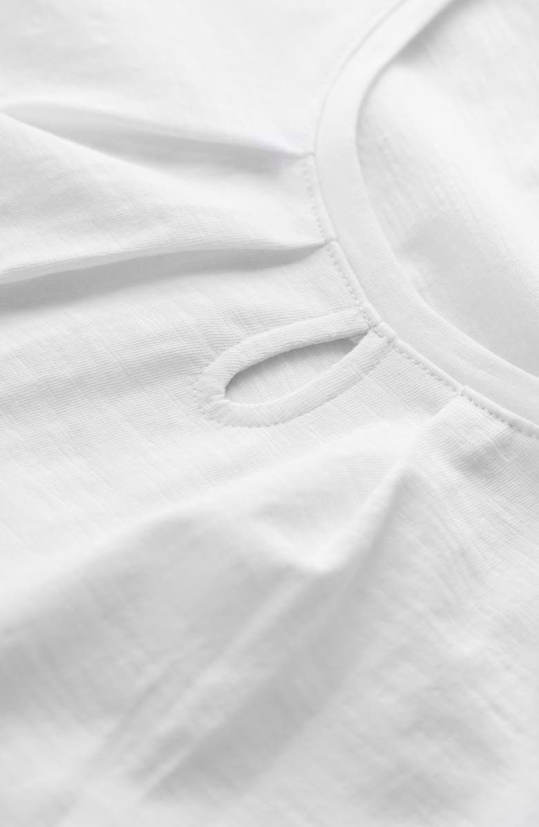 Seasalt Cornwall Appletree Keyhole Organic Cotton T-Shirt, Alternate, color, Salt