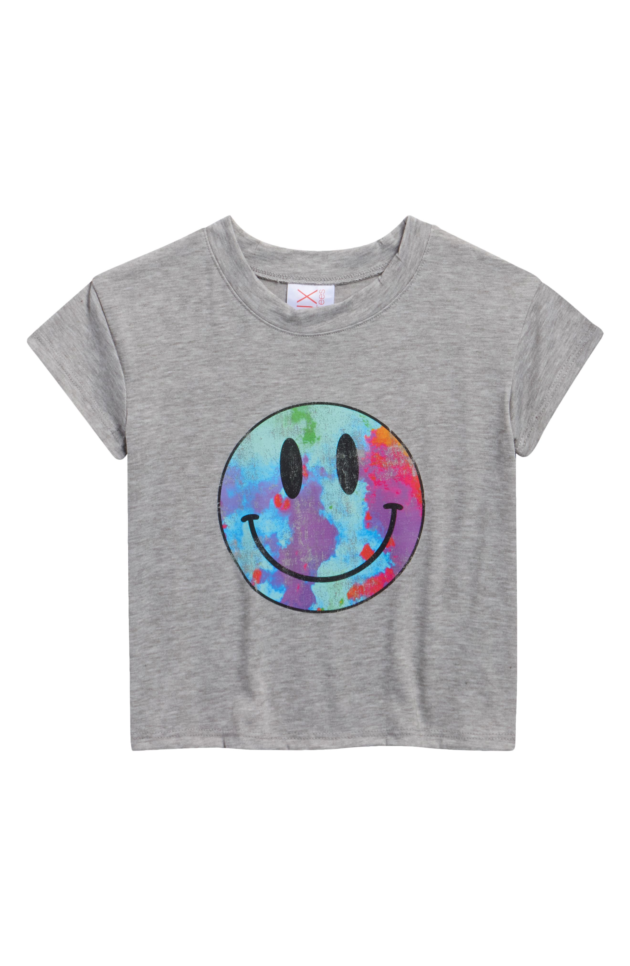 LUX Tees Short Sleeve Tie Dye Smile T-Shirt