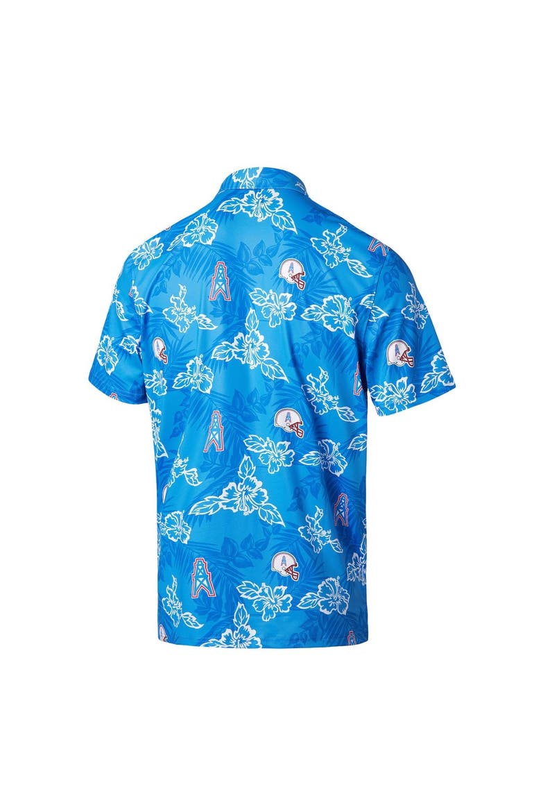 Men's Reyn Spooner Light Blue Houston Oilers Throwback Pua Performance Polo, Alternate, color, Light Blue