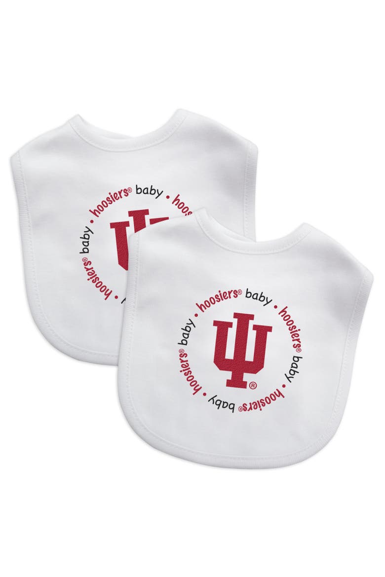 Indiana Hoosiers - Baby Bibs 2-Pack, Main, color, White