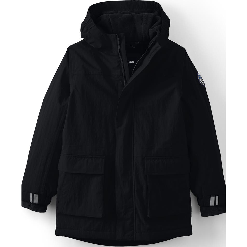 Lands' End Kids Squall Waterproof Insulated Winter Parka In Black