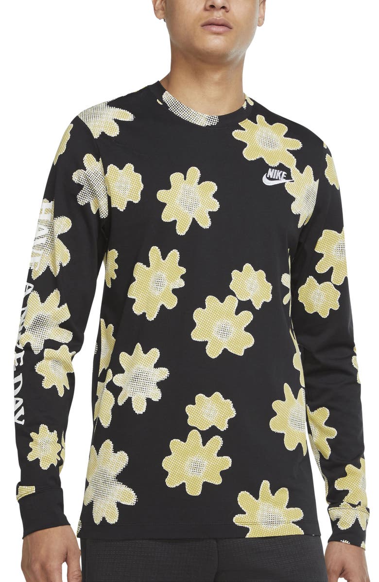 Nike Sportswear Long Sleeve Floral Graphic Tee, Main, color, 