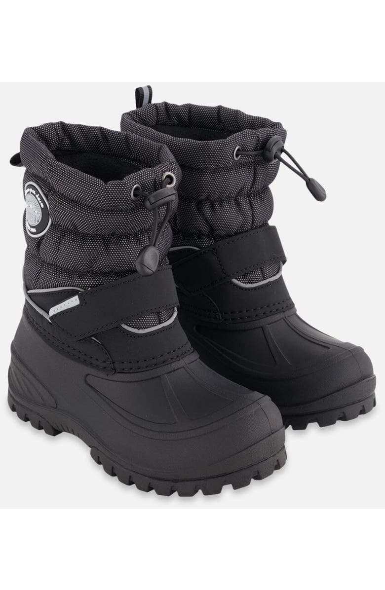 Deux par Deux Kids Gender Inclusive Winter Boots Solid, Main, color, Black