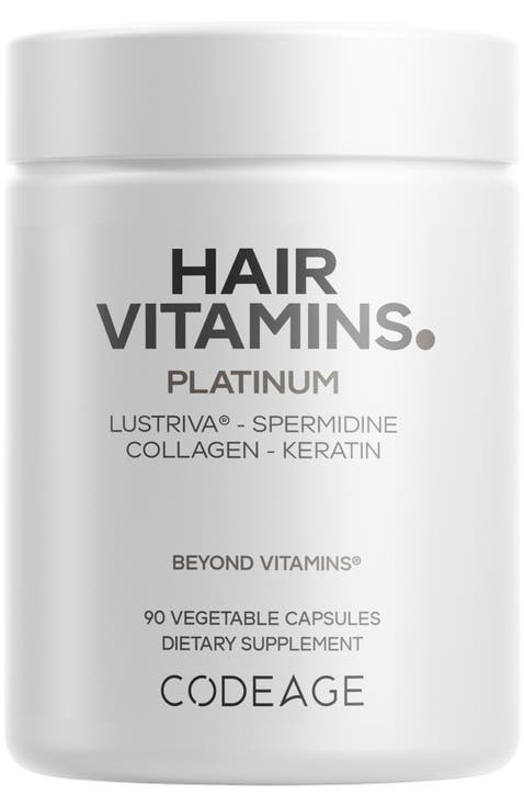 Hair Vitamins Platinum, Lustriva, AstraGin Supplement