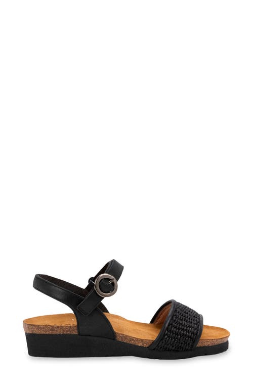 Naot Sabrina Sandal In Shiny Black Leather/black