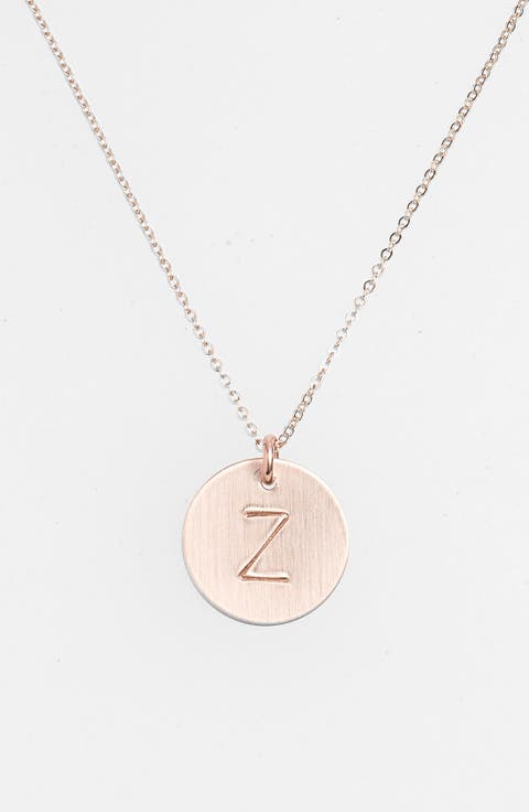 14k-Gold Fill Initial Disc Necklace