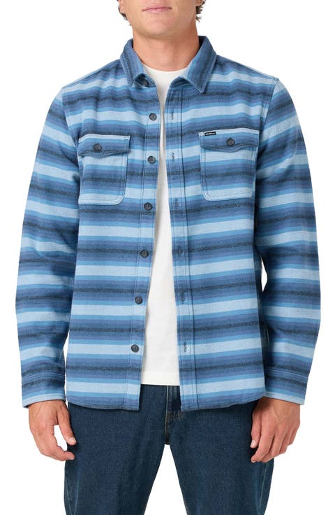 Blanket Cotton Flannel Button-Up Overshirt