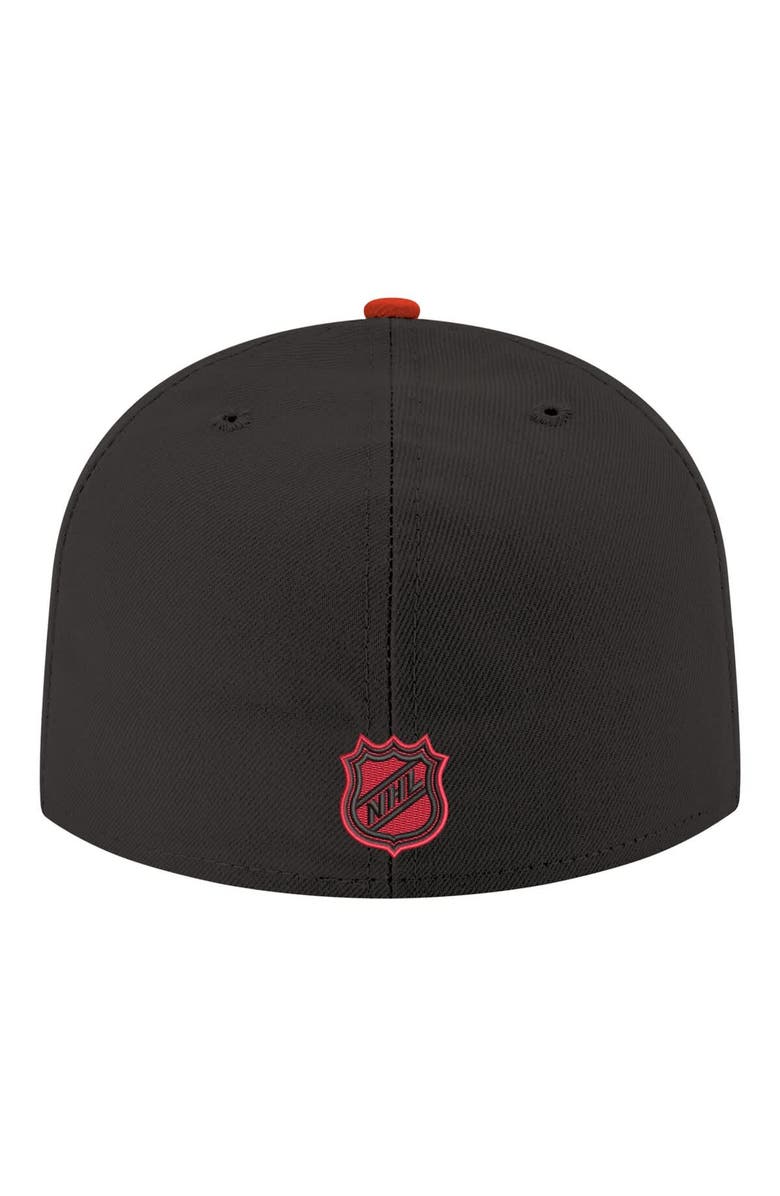 New Era Men's New Era  Black Carolina Hurricanes Core Logo Two-Tone 59FIFTY Fitted Hat, Alternate, color, Black