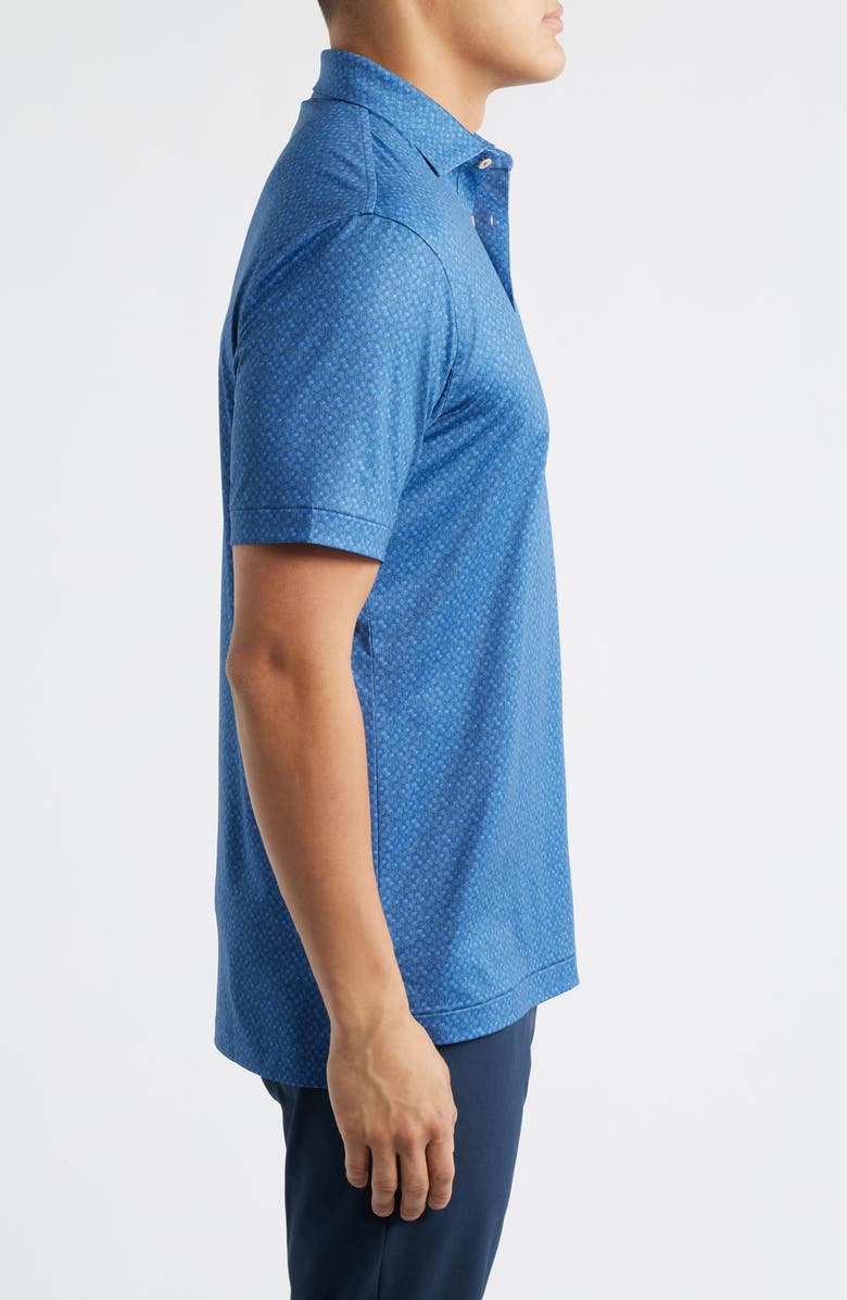 Peter Millar Pole Position Racing Print Performance Jersey Polo, Alternate, color, Windsor Blue