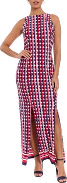 London Times Carwash Sleeveless Maxi Dress