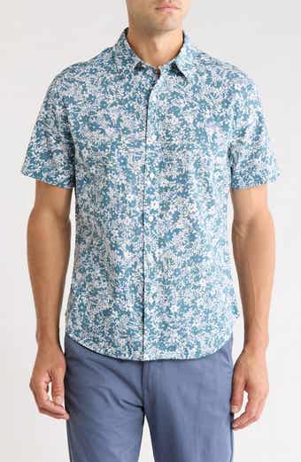 Slim Fit Cotton & Linen Button-Up Shirt
