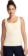Jockey Women's Cotton Stretch Ruched Tank with Built-in Bra