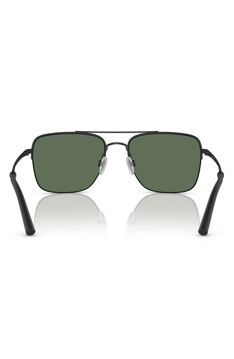Oliver Peoples Roger Federer 56mm Polarized Pilot Sunglasses, Alternate, color, Matte Black Polarized