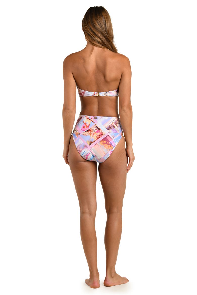 Vanessa Postcard High Waist Bikini Bottoms, Alternate, color, PINK MULTI