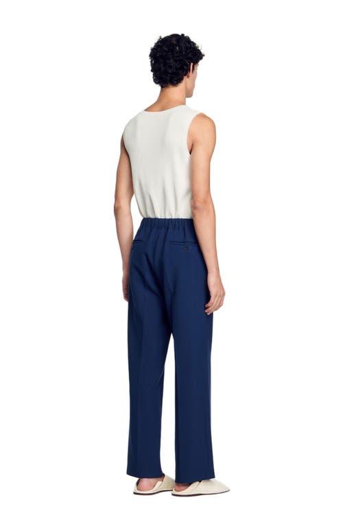 Sandro Wide-leg Trousers In Royal Blue