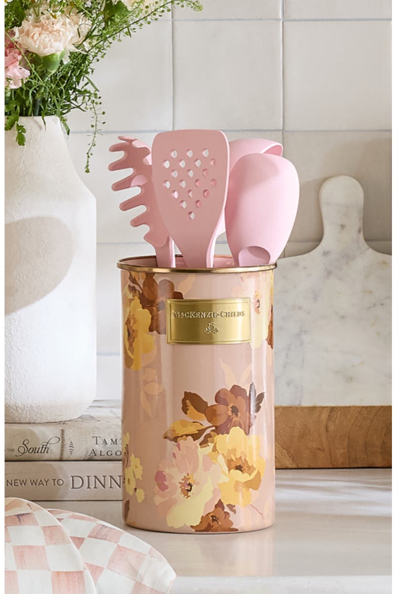 Rosy Check Utensil Caddy Set, Alternate, color, ROSY