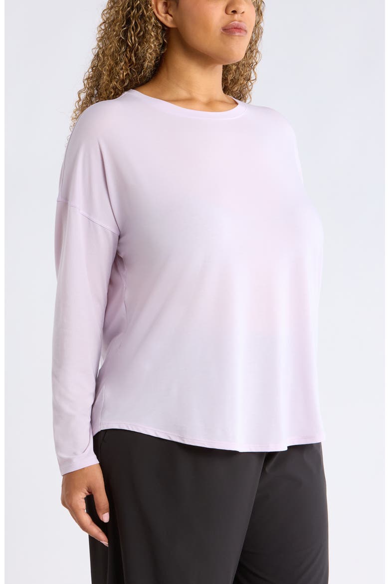 Breathe Long Sleeve Performance T-Shirt, Alternate, color, PURPLE HUSH