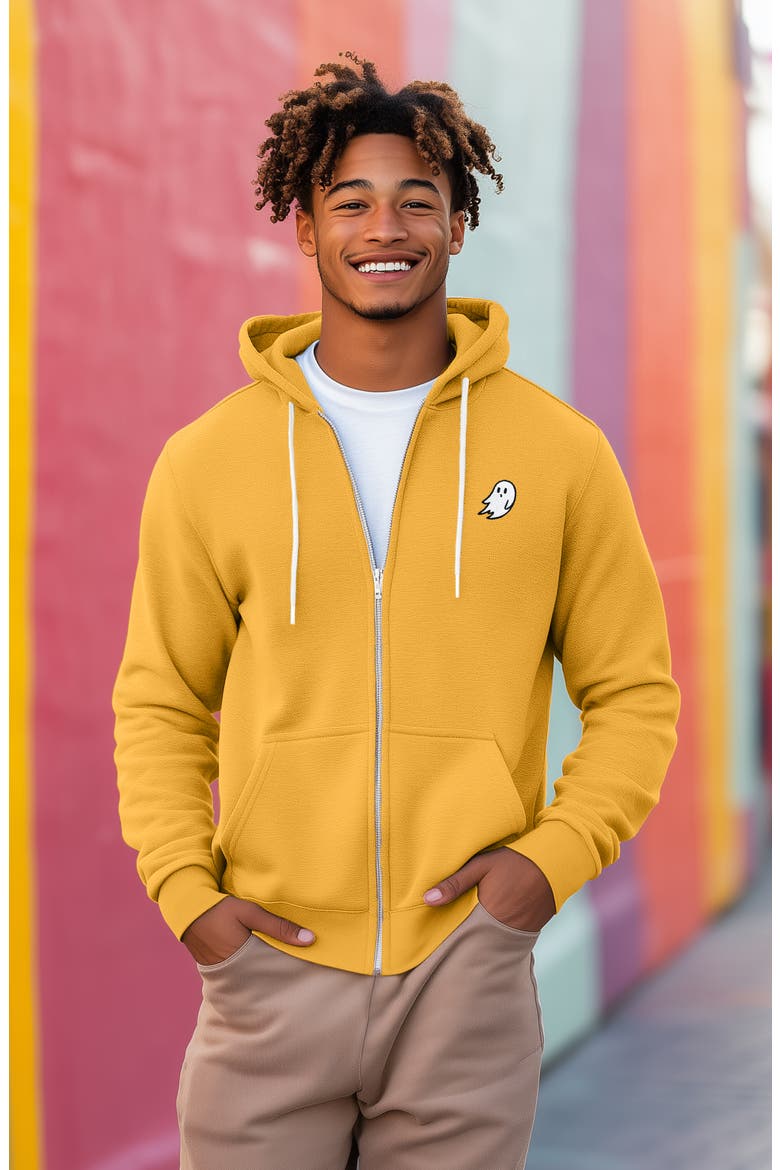 Ghost Zip Hoodie, Alternate, color, Gold