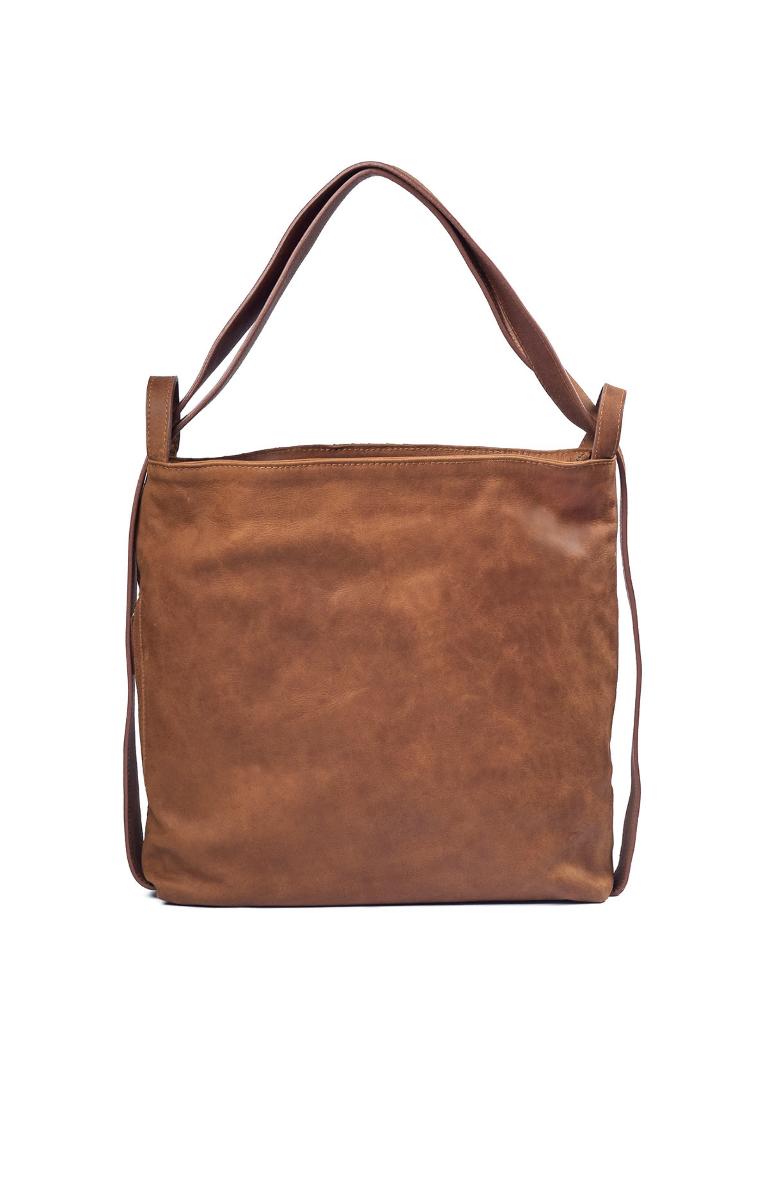 Woven Convertible Leather Tote to Backpack, Alternate, color, Saddle (light)