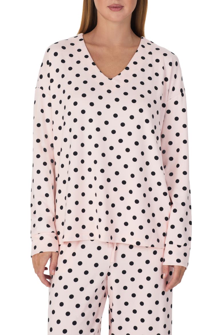 Long Sleeve Pajama Set, Alternate, color, BLUSH DOT