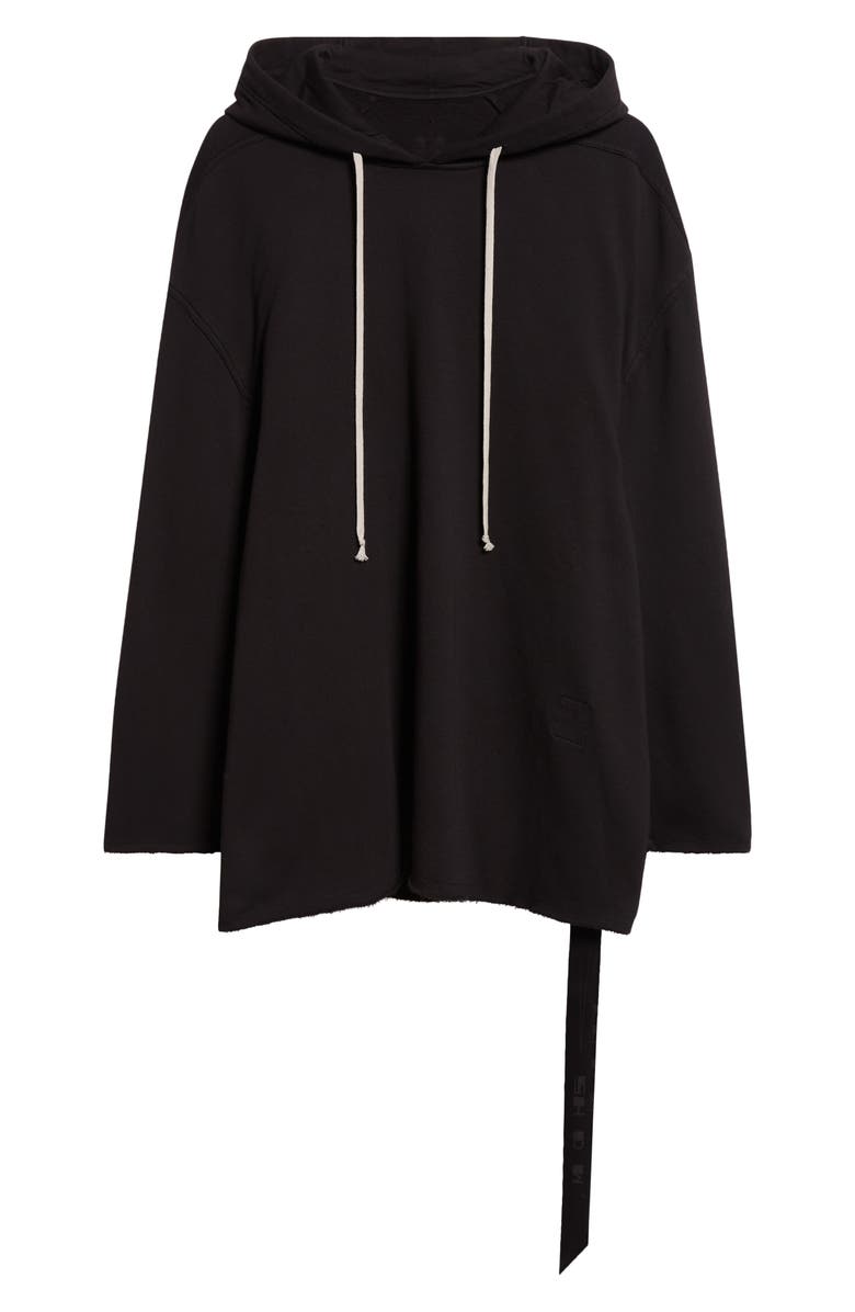 Rick Owens DRKSHDW Peter Oversize Hoodie, Alternate, color, Black
