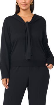 Vince Camuto Tie Detail V-Neck Sweater