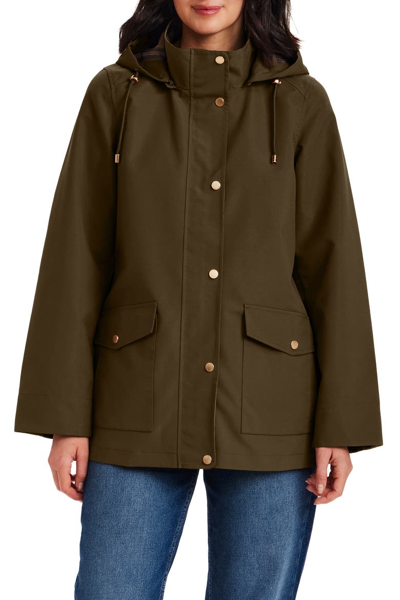 Water Resistant Rain Coat, Main, color, OLIVE