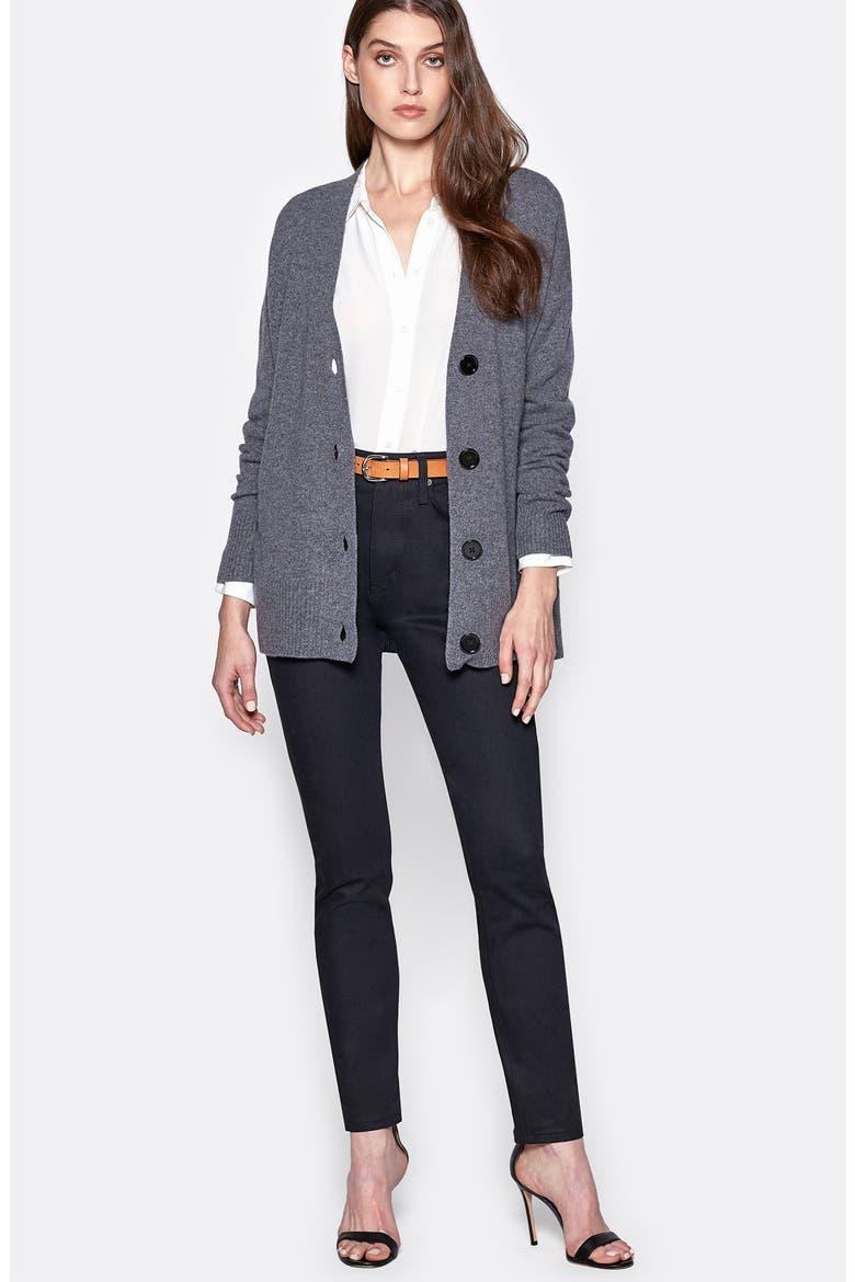 Elder Cashmere Cardigan, Alternate, color, HEATHER GREY