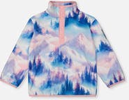 Deux par Deux Mid-Season Plush Half-Zip Stand Collar Polar Jacket