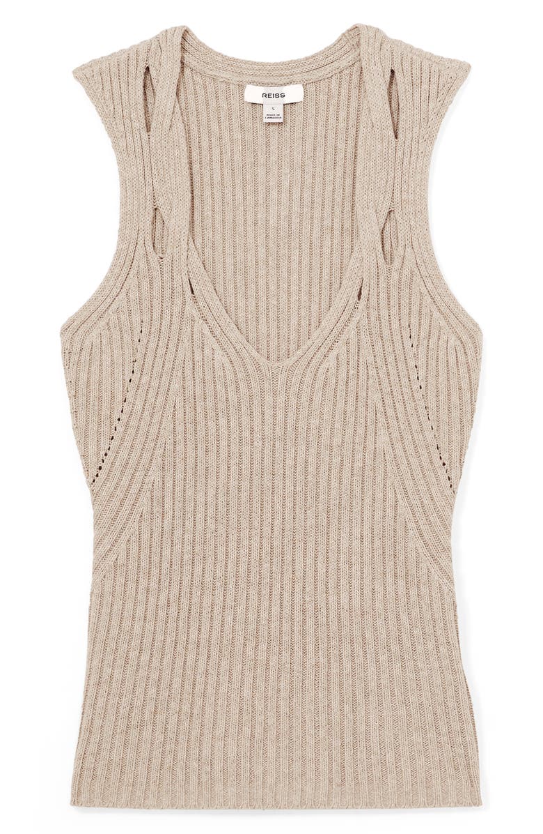 Reiss Alethia Cutout Rib Tank, Alternate, color, 