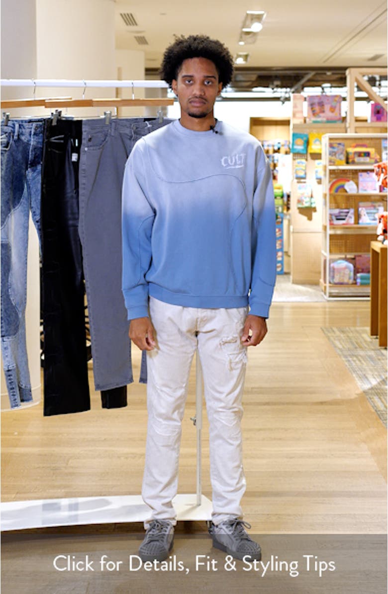 Pieced Dip Dye Sweatshirt, sales video thumbnail