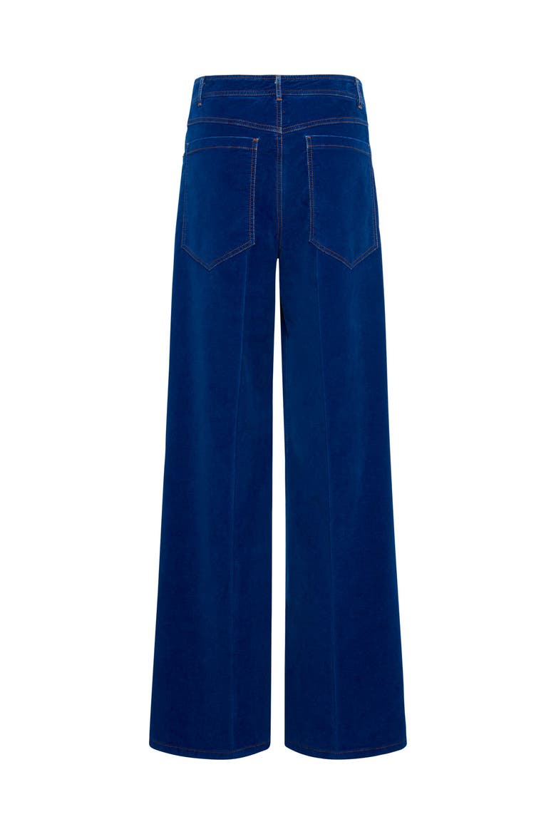Wide Leg Velvet Jeans, Alternate, color, Jeansblue